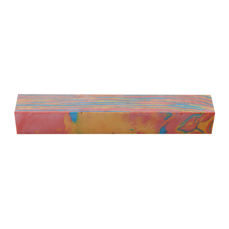 Polyag Pen Blank - 3/4" x 3/4" x 5" - Color:Rainbow